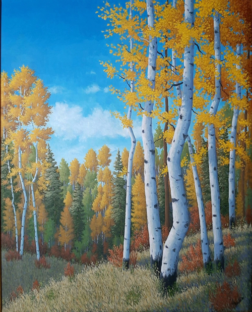 A Fall Feeling 30 x 24 $1700 at Hunter Wolff Gallery